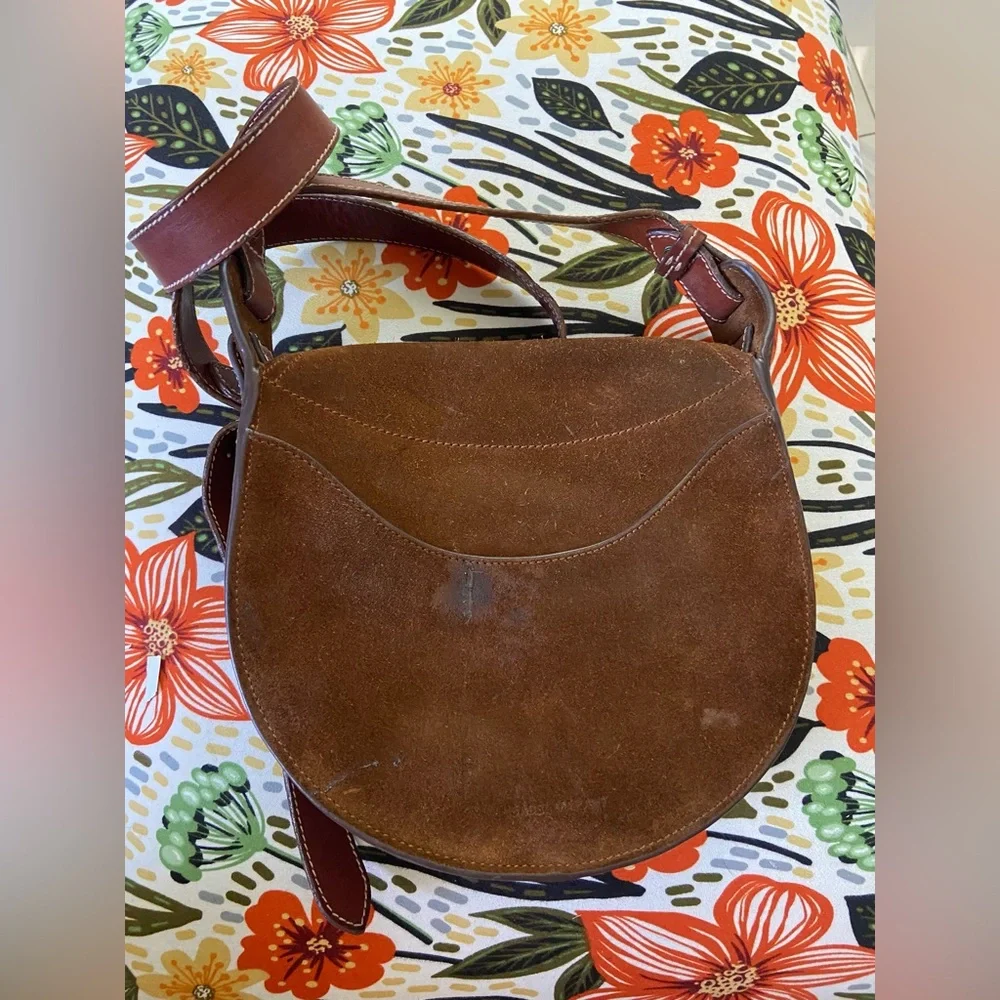 ISABEL MARANT Cognac Suede Leather Saddle Bag - Picture 12 of 16